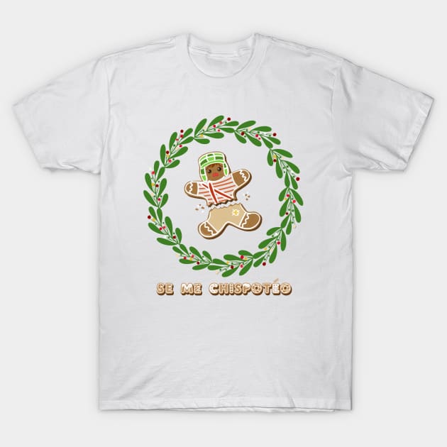 Funny Latinx Ugly Christmas Gingerbread Pan Dulce Chavo T-Shirt by Francielandia